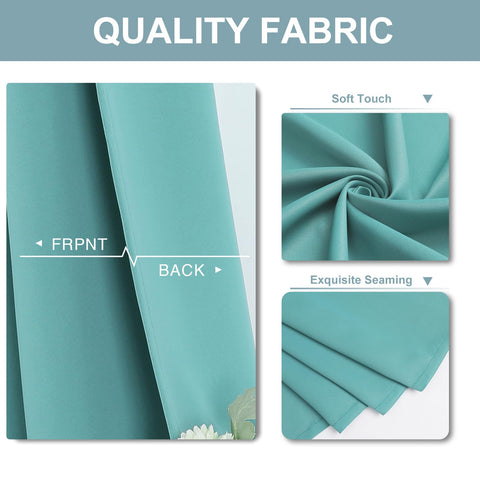 ChrisDowa Aqua blackout curtains with thermal insulation for temperature control