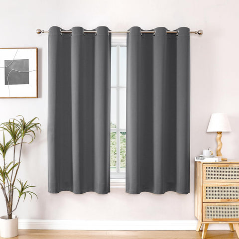 ChrisDowa blackout curtains with 6 silver grommets for easy installation and privacy.