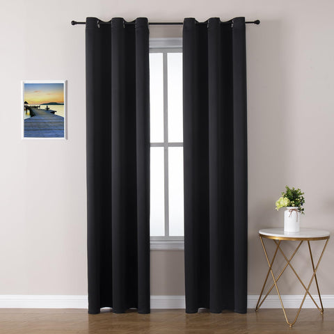 ChrisDowa blackout curtains 72-inch panel with grommets block light for better sleep.