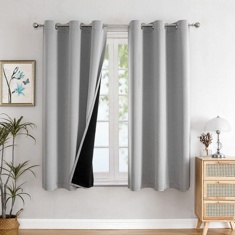 ChrisDowa light-grey 2-panel set enhances bedroom ambiance and sleep quality