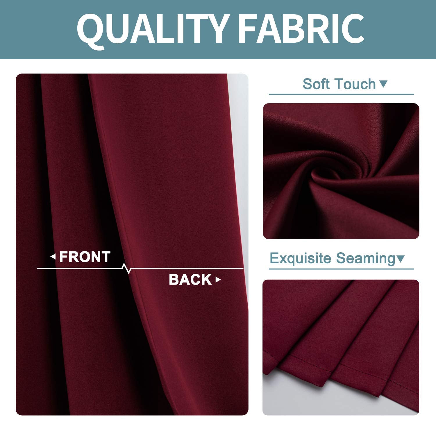 ChrisDowa burgundy fabric texture adds warmth to the room