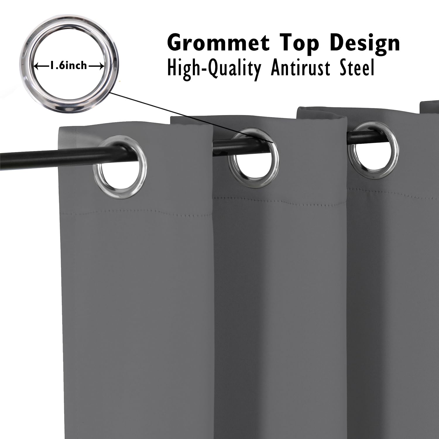 ChrisDowa grommet detail showing durable metal rings and clean stitching.