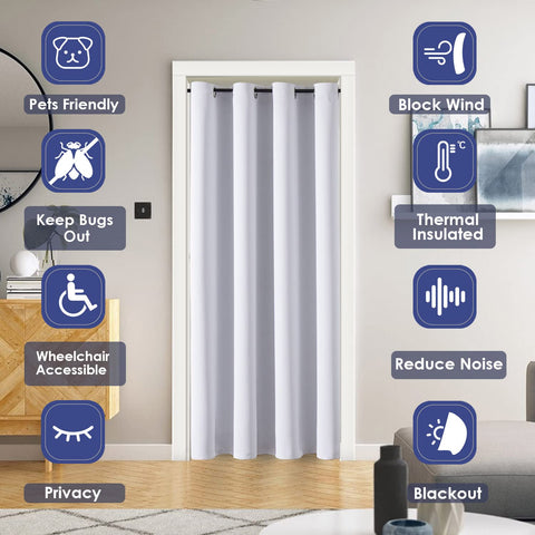 ChrisDowa doorway privacy panel in bedroom for easy room separation.