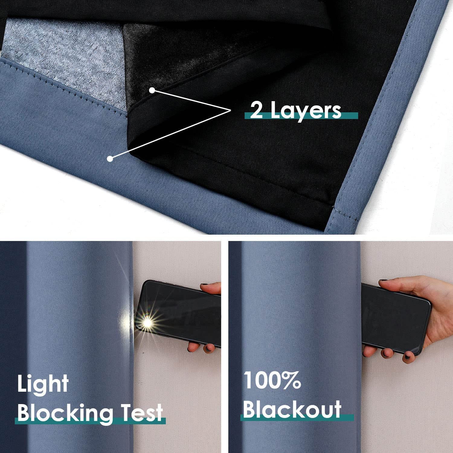 ChrisDowa easy-install blackout curtains with grommets for quick setup