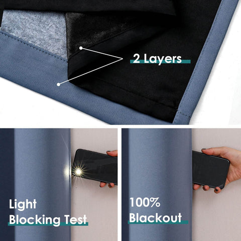 ChrisDowa easy-install blackout curtains with grommets for quick setup