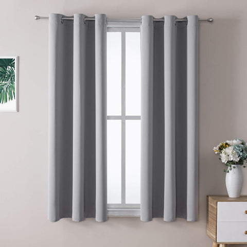 ChrisDowa grommet blackout curtains 2-panel set block light for peaceful sleep.