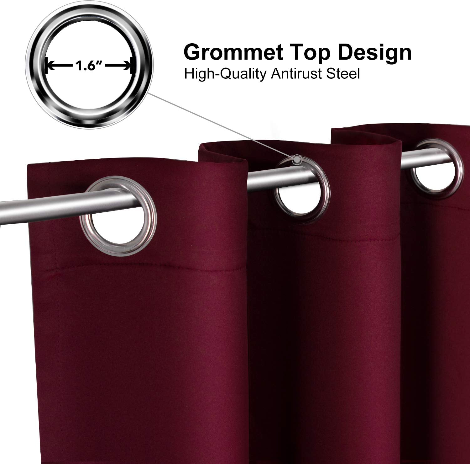 ChrisDowa grommets closeup showing durable hardware for smooth operation