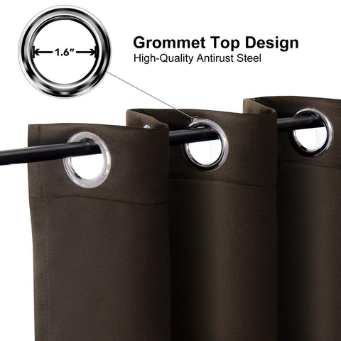 ChrisDowa grommet curtains with two panels provide flexible room coverage.