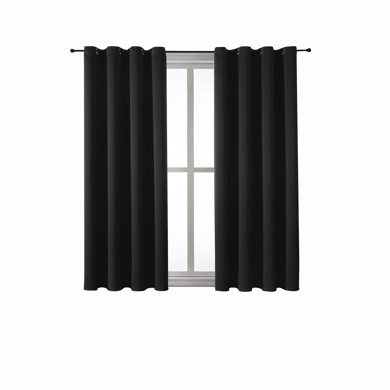 ChrisDowa grommet blackout curtains energy-saving design for year-round comfort.