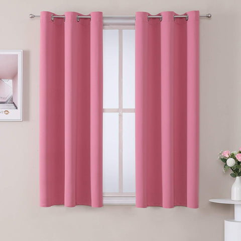 ChrisDowa grommet curtains pink 2-panel set blocks light for a calmer bedroom