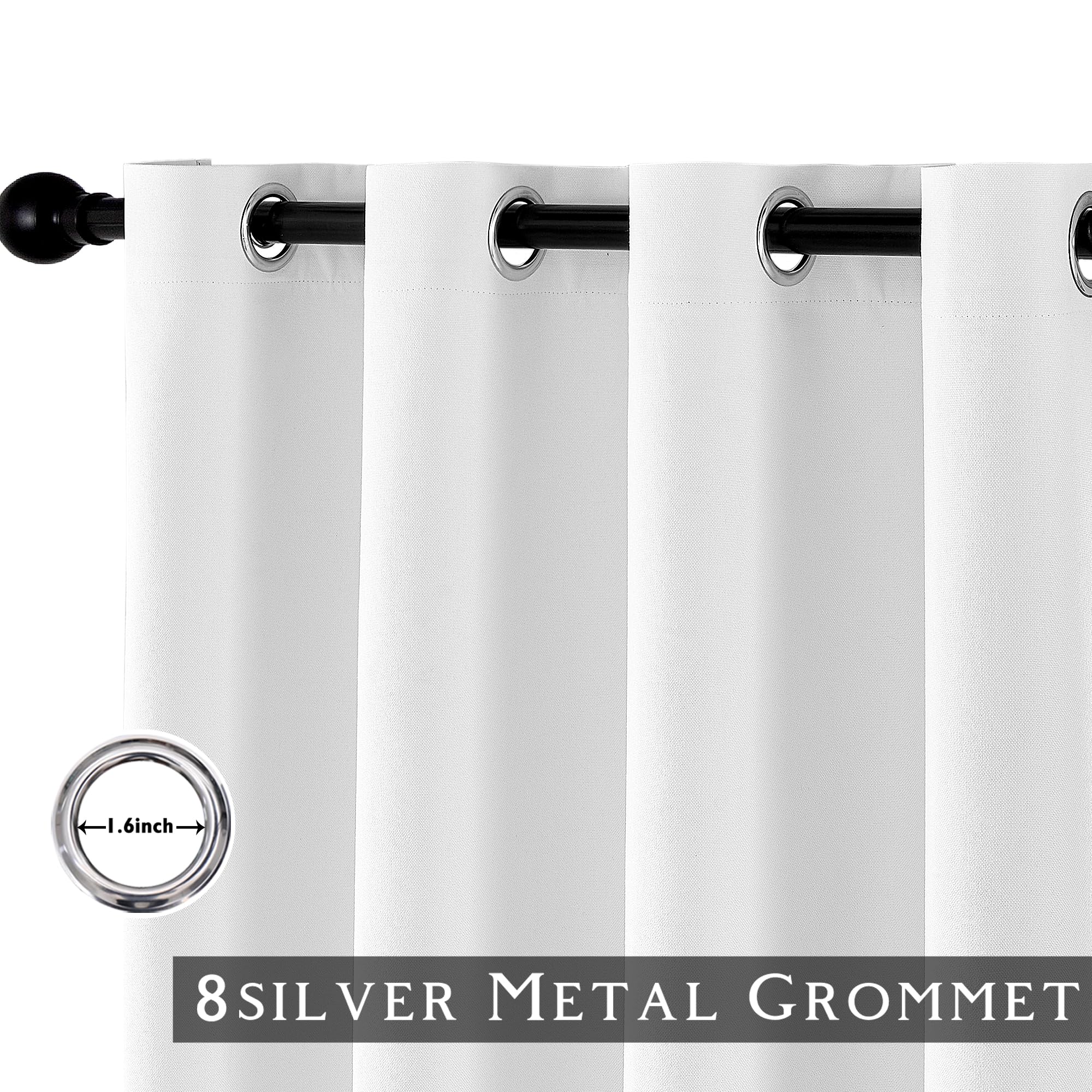 ChrisDowa grommet-top curtain panel 52x63 mounted for smooth operation