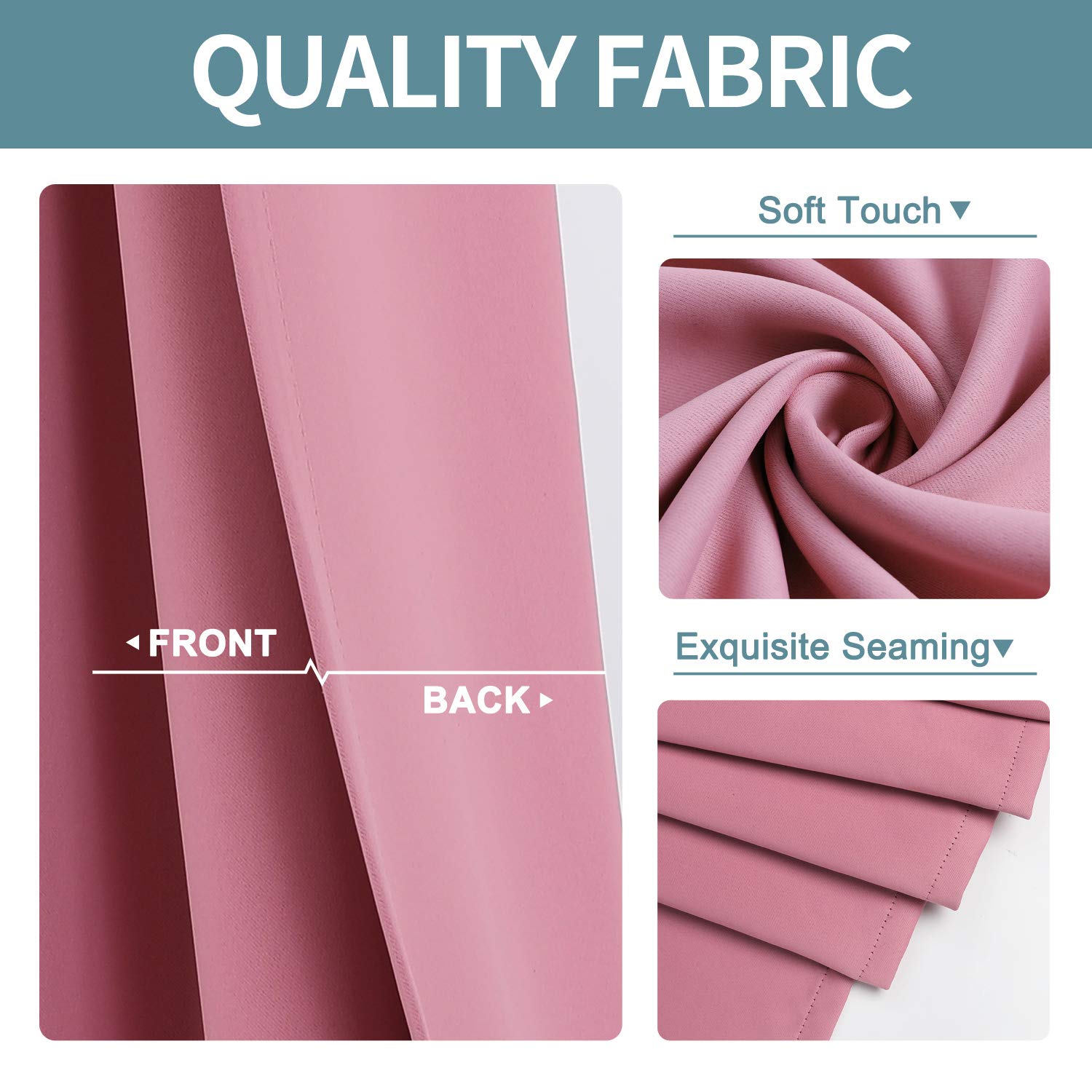 ChrisDowa light blocking pink curtains protect furniture from sun