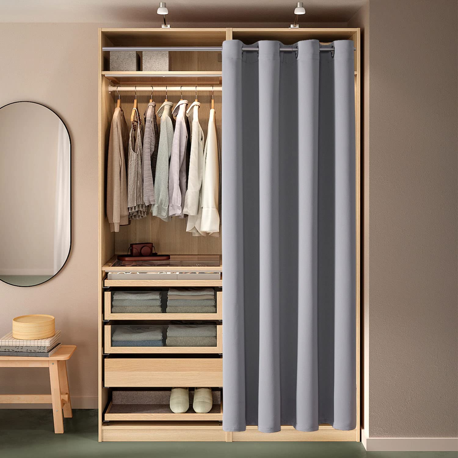 ChrisDowa soft curtain with no chemical smell for comfortable touch.