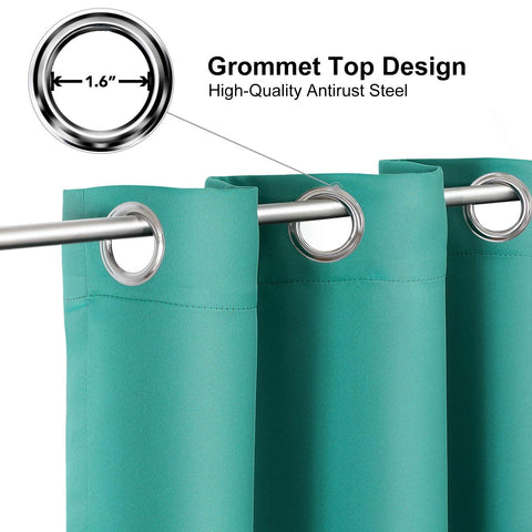 ChrisDowa thermal insulated curtains teal 42W x 63L improve room comfort.