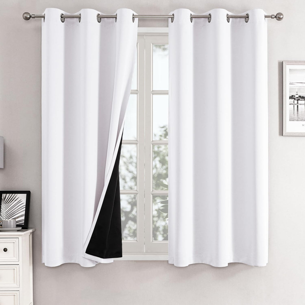 ChrisDowa white blackout curtains install ready for quick setup and full coverage