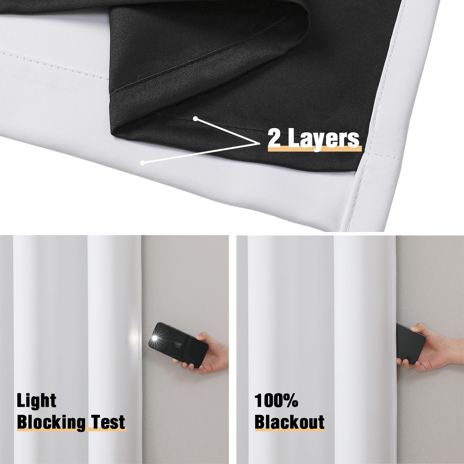 ChrisDowa white blackout curtains with thermal insulation help regulate temperature