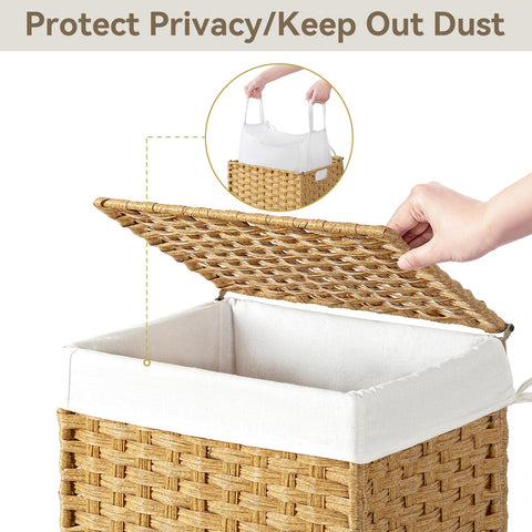 Chrislley renovable liner bag included for quick, clean laundry transfer.