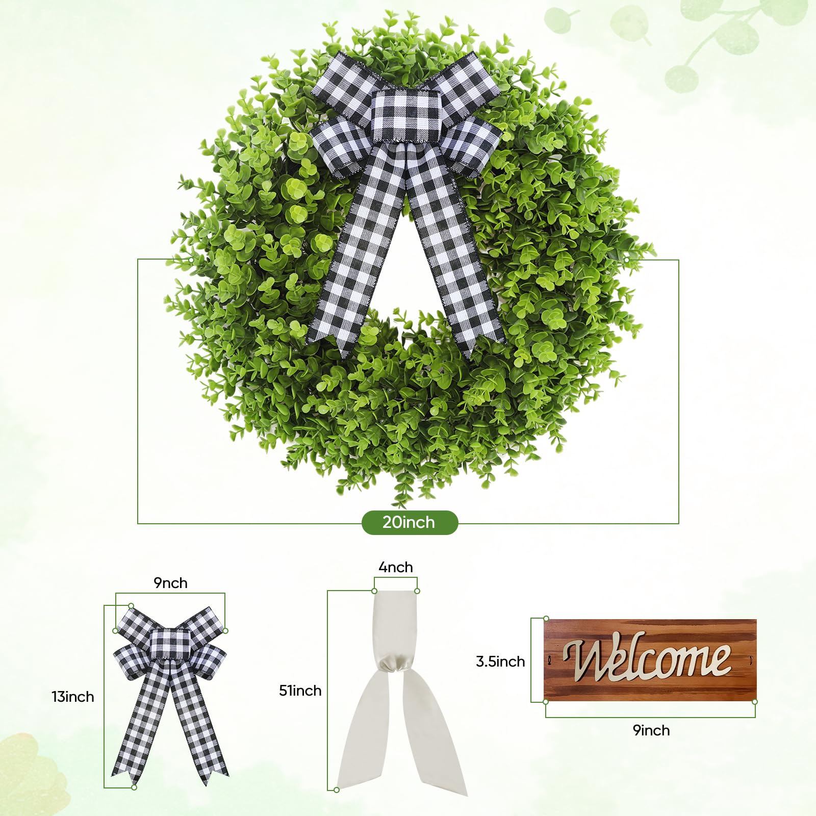 Detachable sign on ChrisXiao wreath enables seasonal messaging