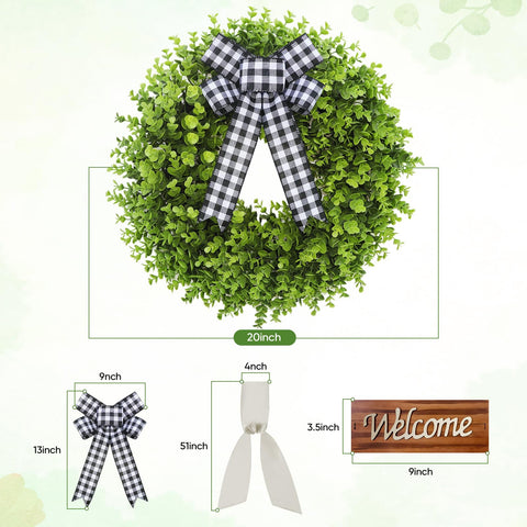 Detachable sign on ChrisXiao wreath enables seasonal messaging