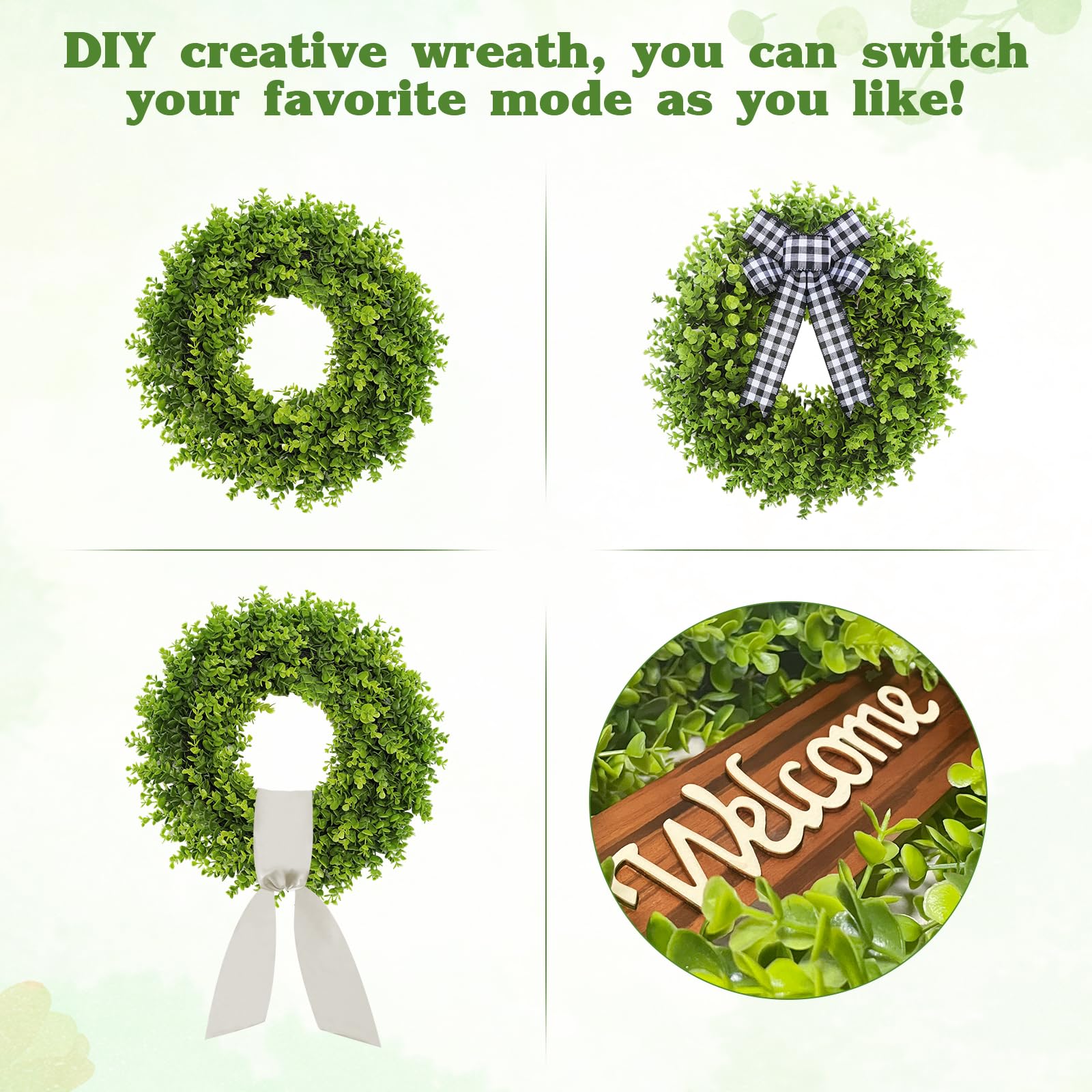 Weather-resistant materials keep ChrisXiao wreath vibrant indoors or outdoors