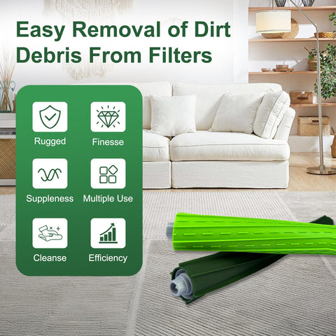 Chrostion multi-surface brushes tackle carpet and hard floors.
