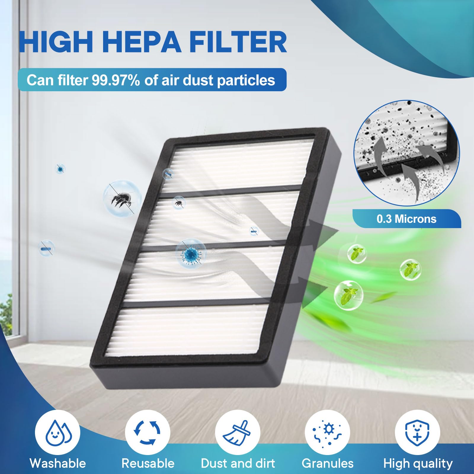 Chrostion Roomba s9 filtration pack maintains strong suction and airflow.