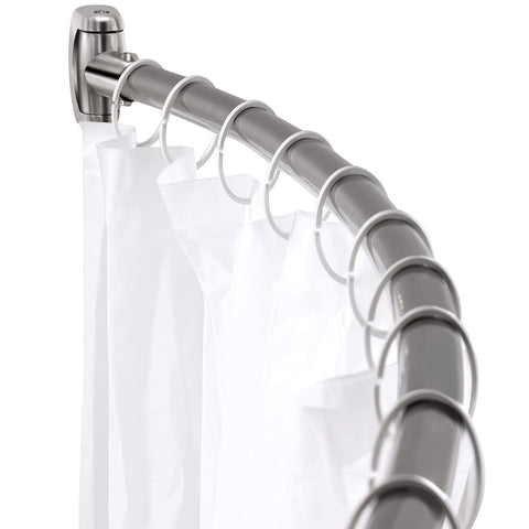 Chrsouly curved shower rod extends to 42–72 inches for extra elbow room.