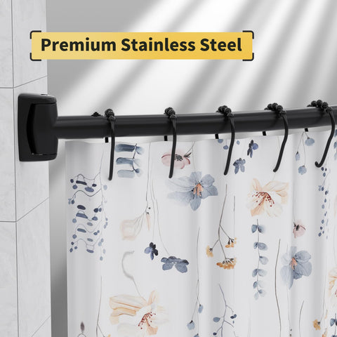Chrsouly curved shower rod ideal for bathroom, fitting room, or balcony spaces.