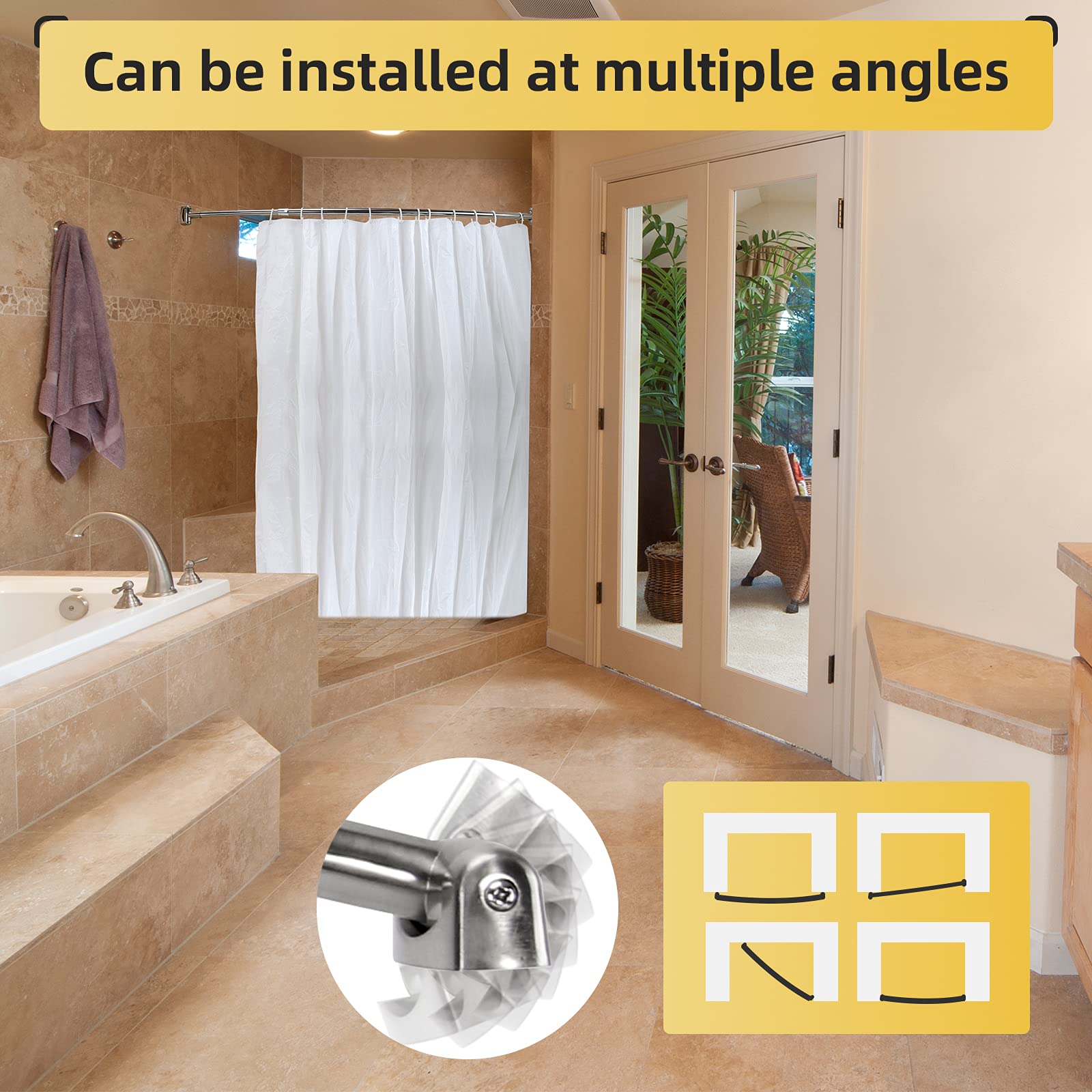 Chrsouly rust-proof finish on premium stainless steel rod.