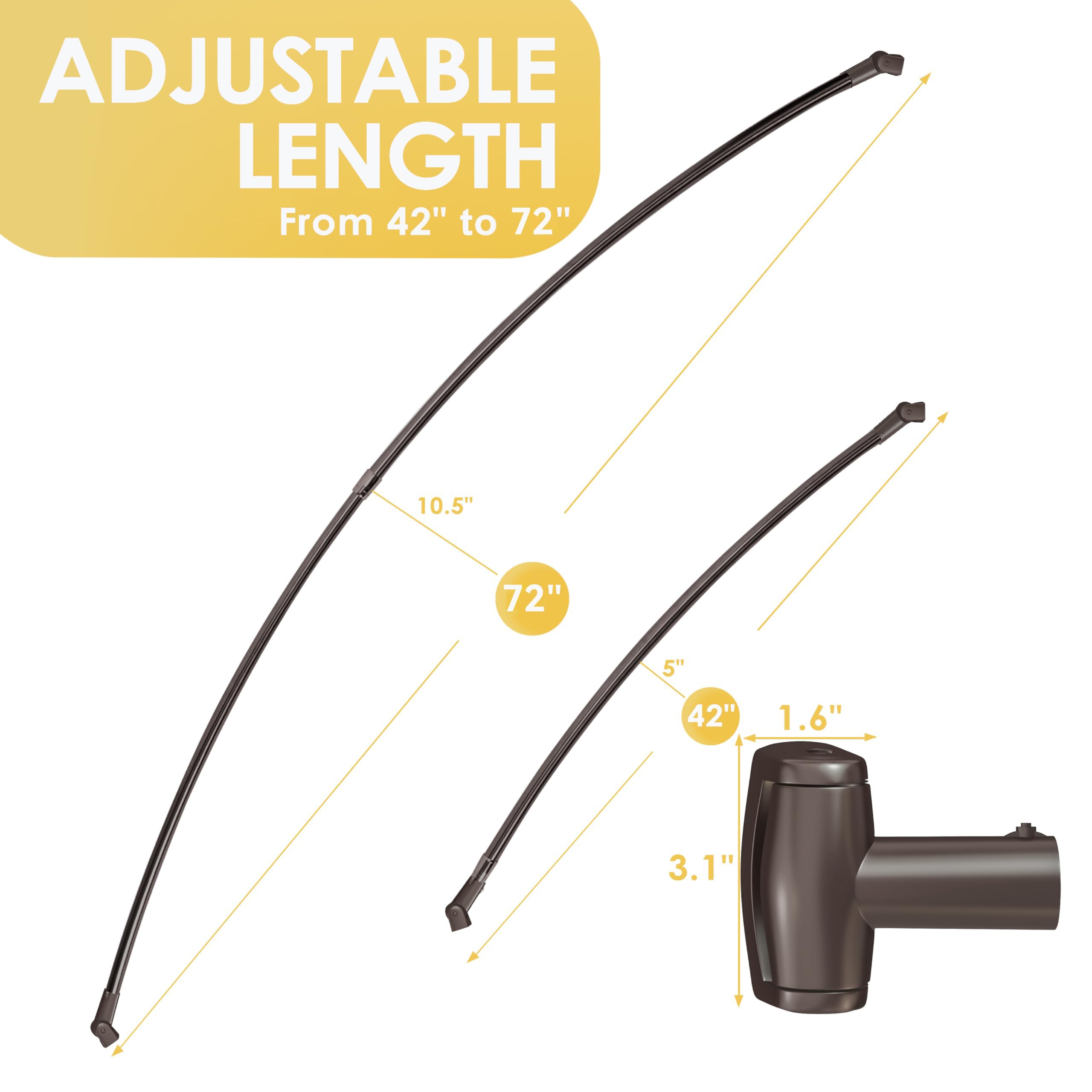 Chrsouly stainless steel core for durable, rust-resistant shower rod