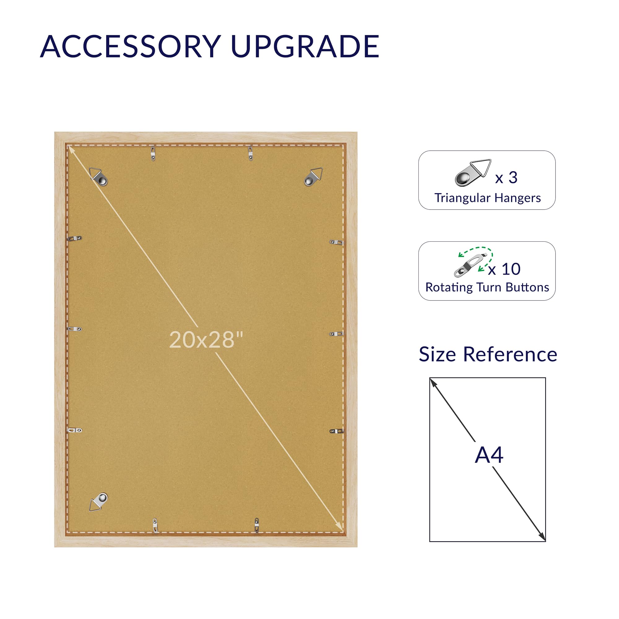 Chrspk 20x28 frame without mat offers clean borderless artwork display