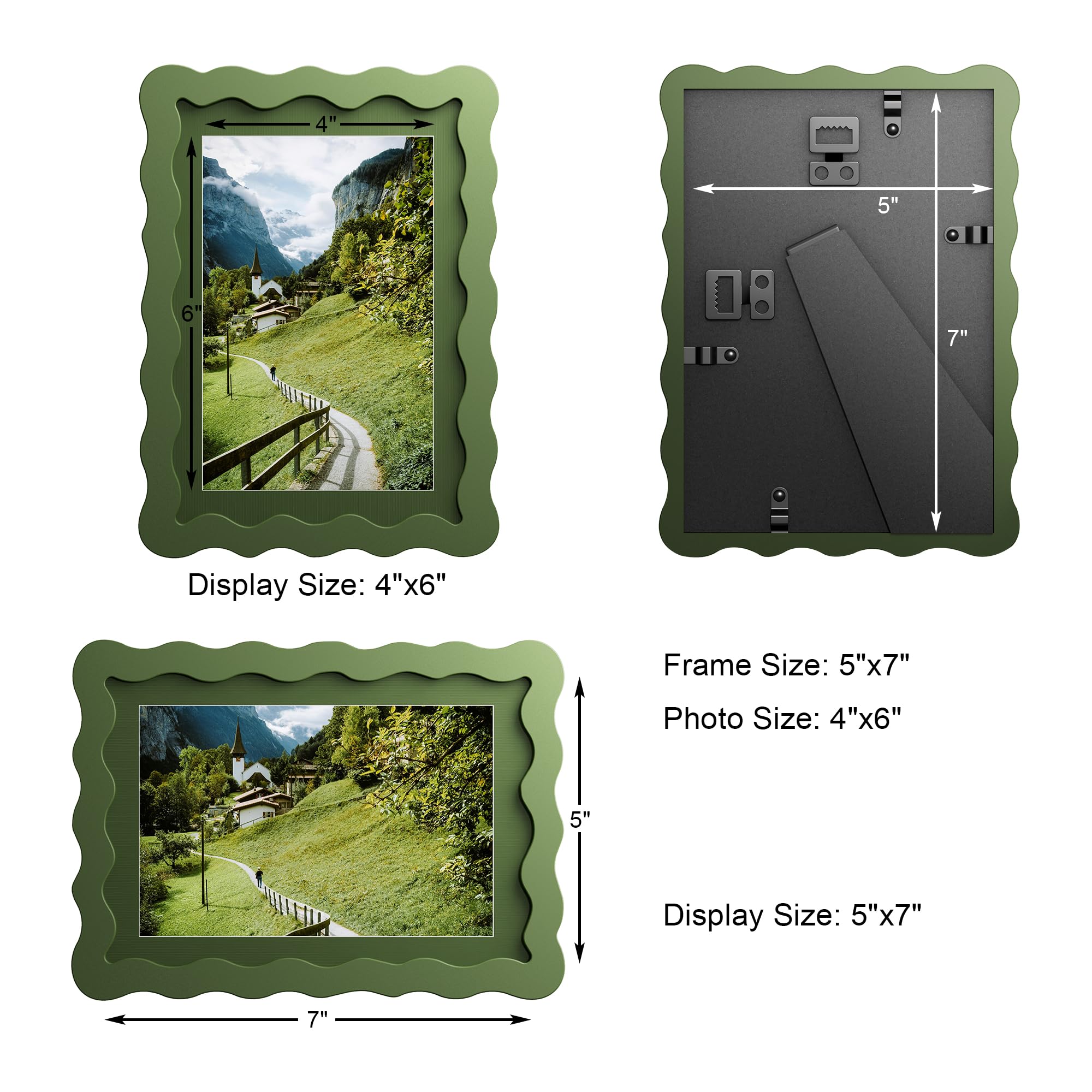 Chrspk 5x7 frame on wall showcases art with easy vertical or horizontal hanging