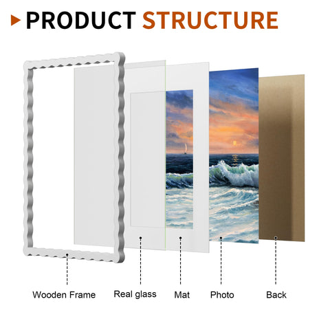 Chrspk frame with real glass for clear viewing and protection