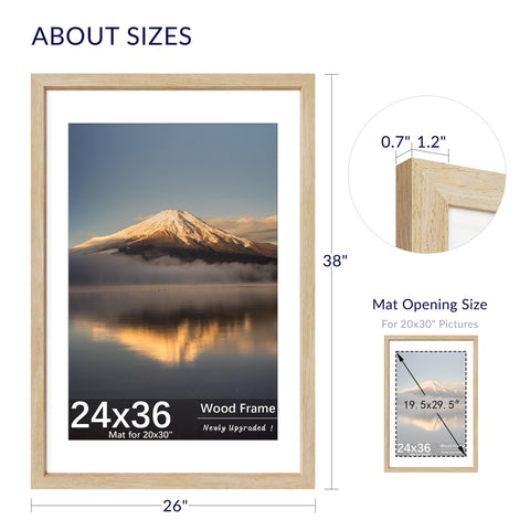 Chrspk wall-mounted 24x36 frame suitable for posters in any orientation.