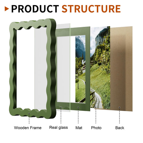 Chrspk wavy-edge frame sits on table for quick desktop memories
