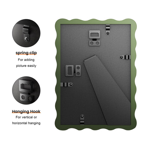 Chrspk wavy frame with mat reveals sharp 4x6 photo displays