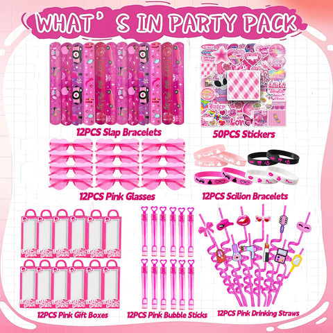 CHSLtmxq pink silicone bracelets offer wearable keepsakes for a fun party favors.