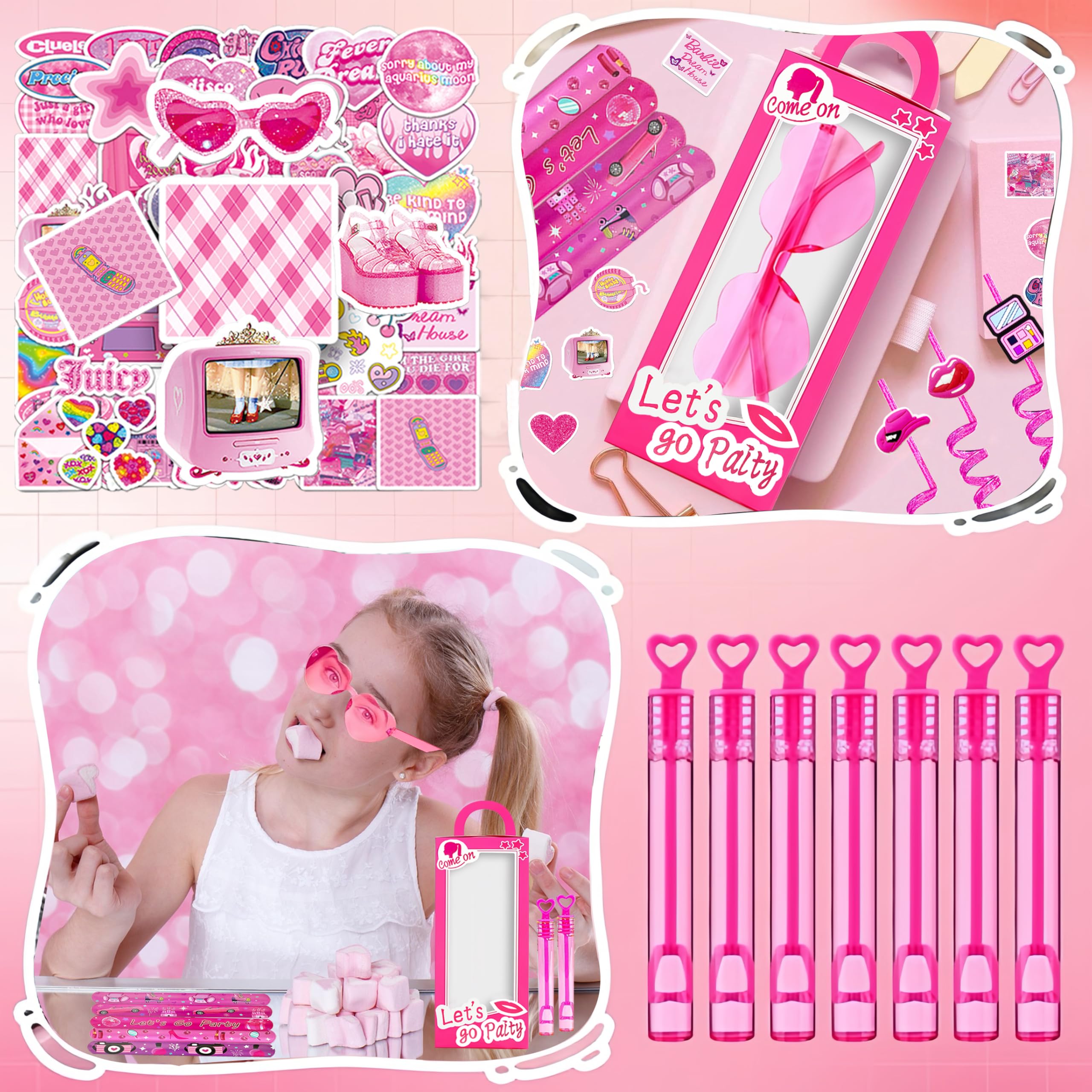 CHSLtmxq pink slap bracelets add colorful rewards for guests.