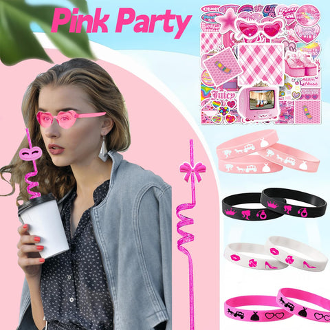 CHSLtmxq pink straws enhance sipping fun at any celebration.