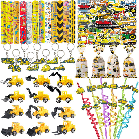 CHSLtmxq 122pcs construction party supplies for vibrant party decor and keepsakes.