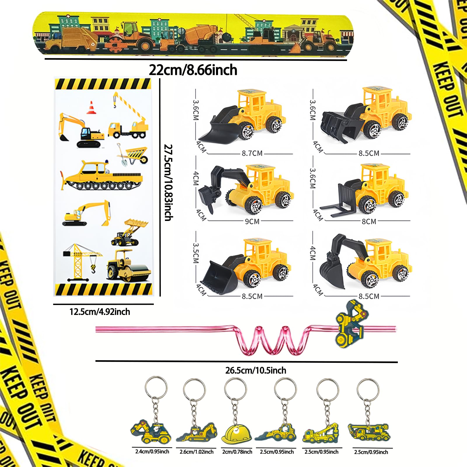 CHSLtmxq construction truck keychain offers durable, portable memento for guests.