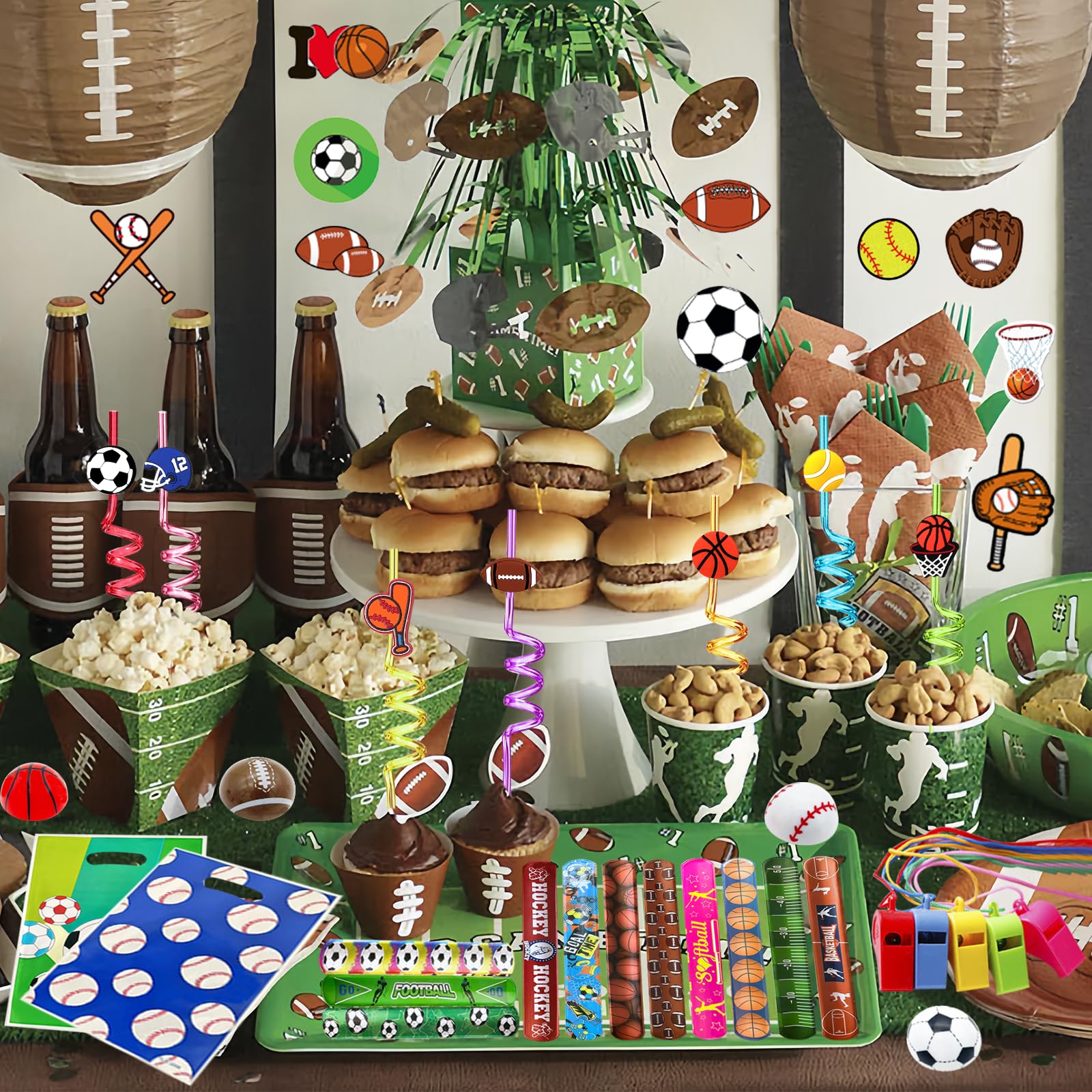 CHSLtmxq sports-themed stickers add personalized touches to favors