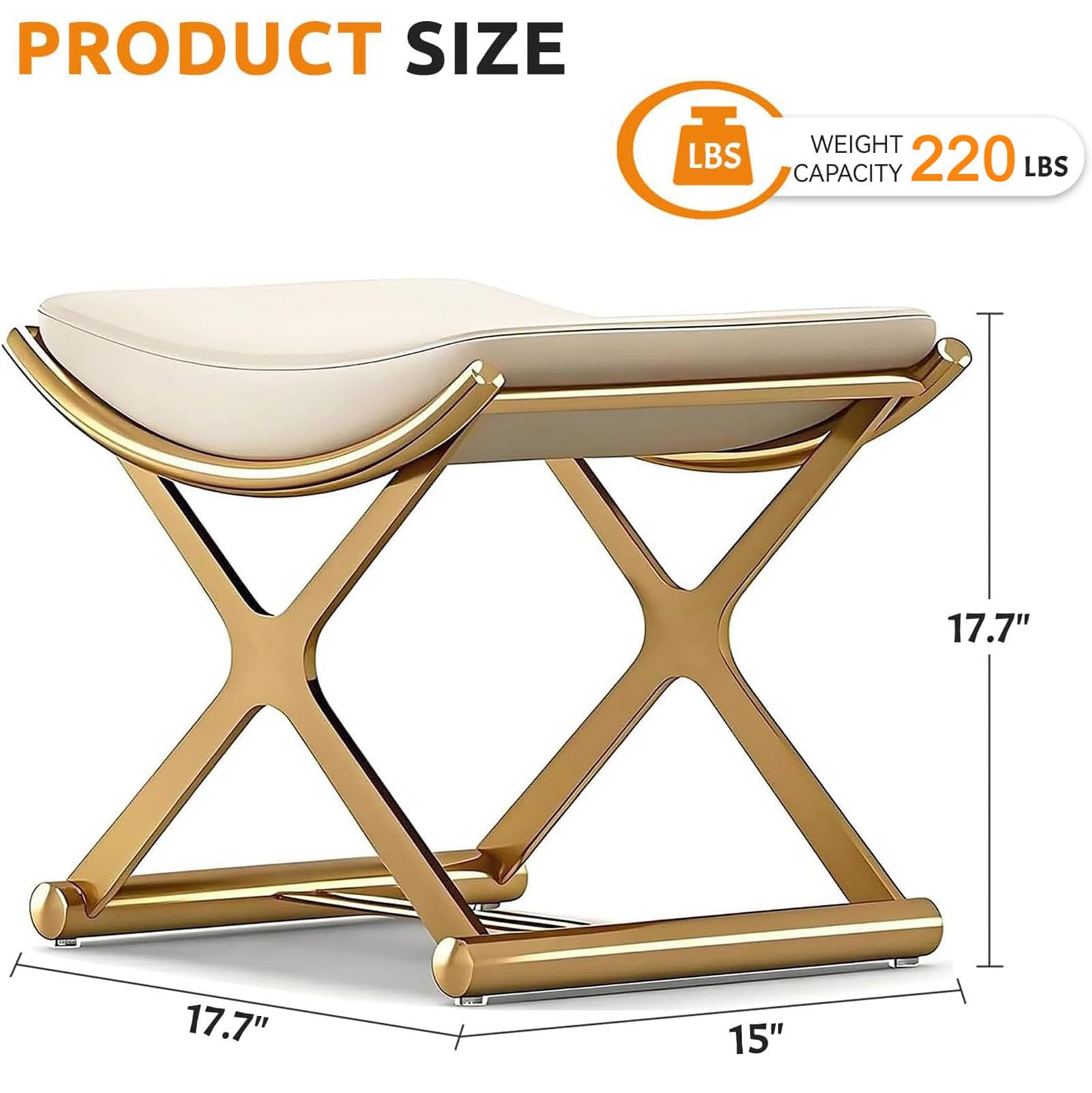 CHSSIH small backless leather stool for tight spaces