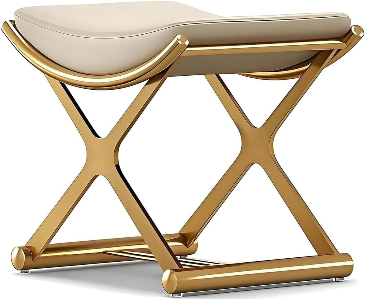 CHSSIH vanity stool in gold, stylish makeup seat for daily routines