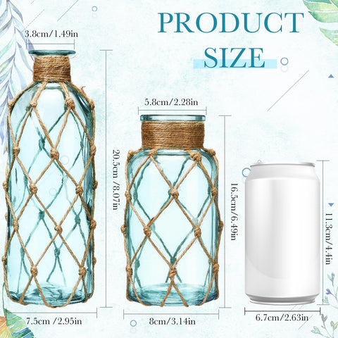 Chuangdi coastal vase with boho rope adds natural texture.