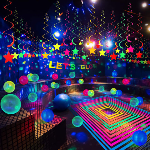 Chuangdi neon dots garland brightens walls and windows for neon parties