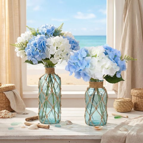 Chuangdi small sea glass jar vase perfect for small bouquets.