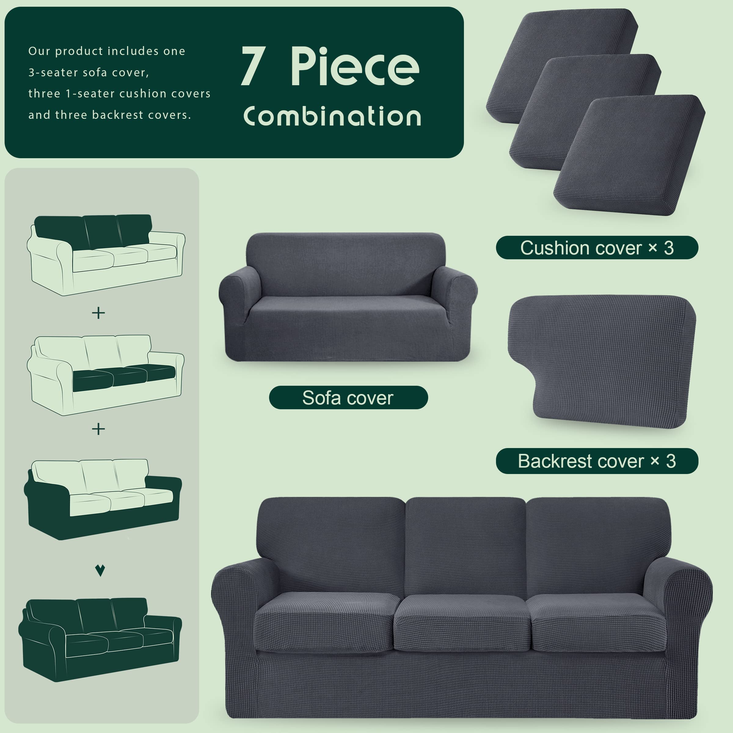 CHUN YI washable slipcovers simplify cleaning after spills.