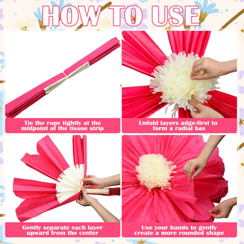 Chunful 30-inch yellow tissue flower creates a warm focal point