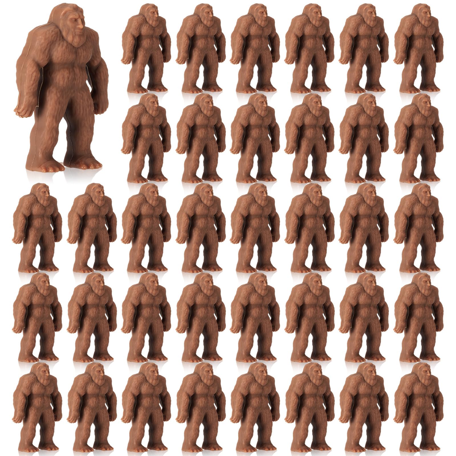 Chunful 50-pack mini Bigfoot figurines for party decor and gifting.